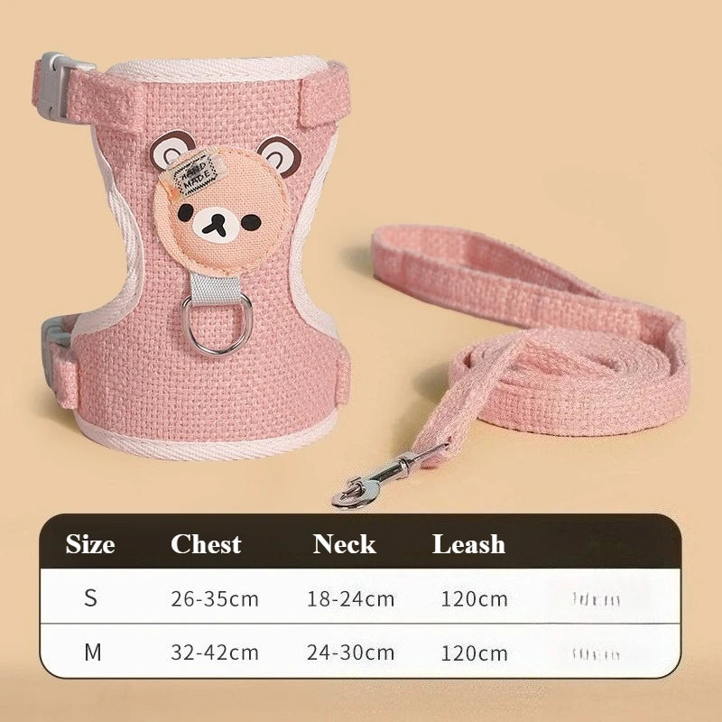 Undershirt Style Pet Leash Adjustable Cat Dog Harness Breathable Leash Convenient Pet Vest for Small Dog Cat Supplies