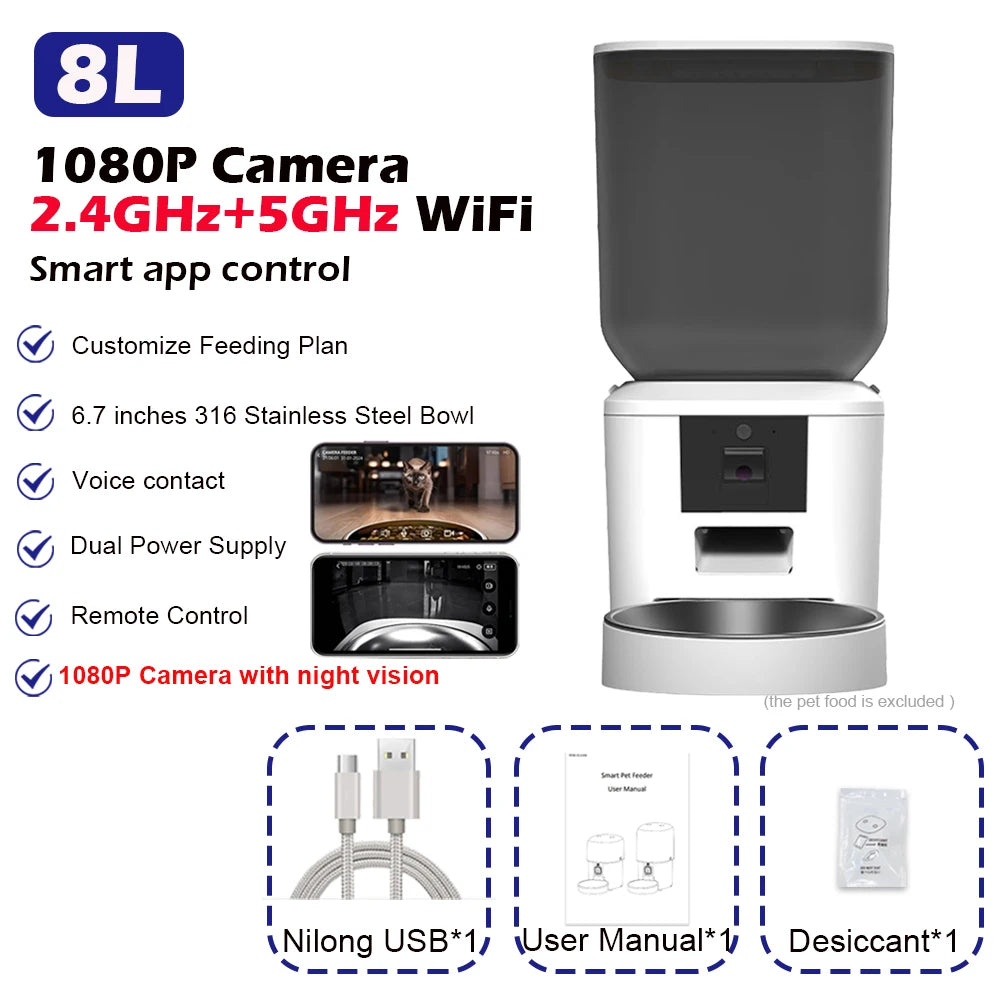 Furpipi™ Smart Vision 8L Auto Feeder