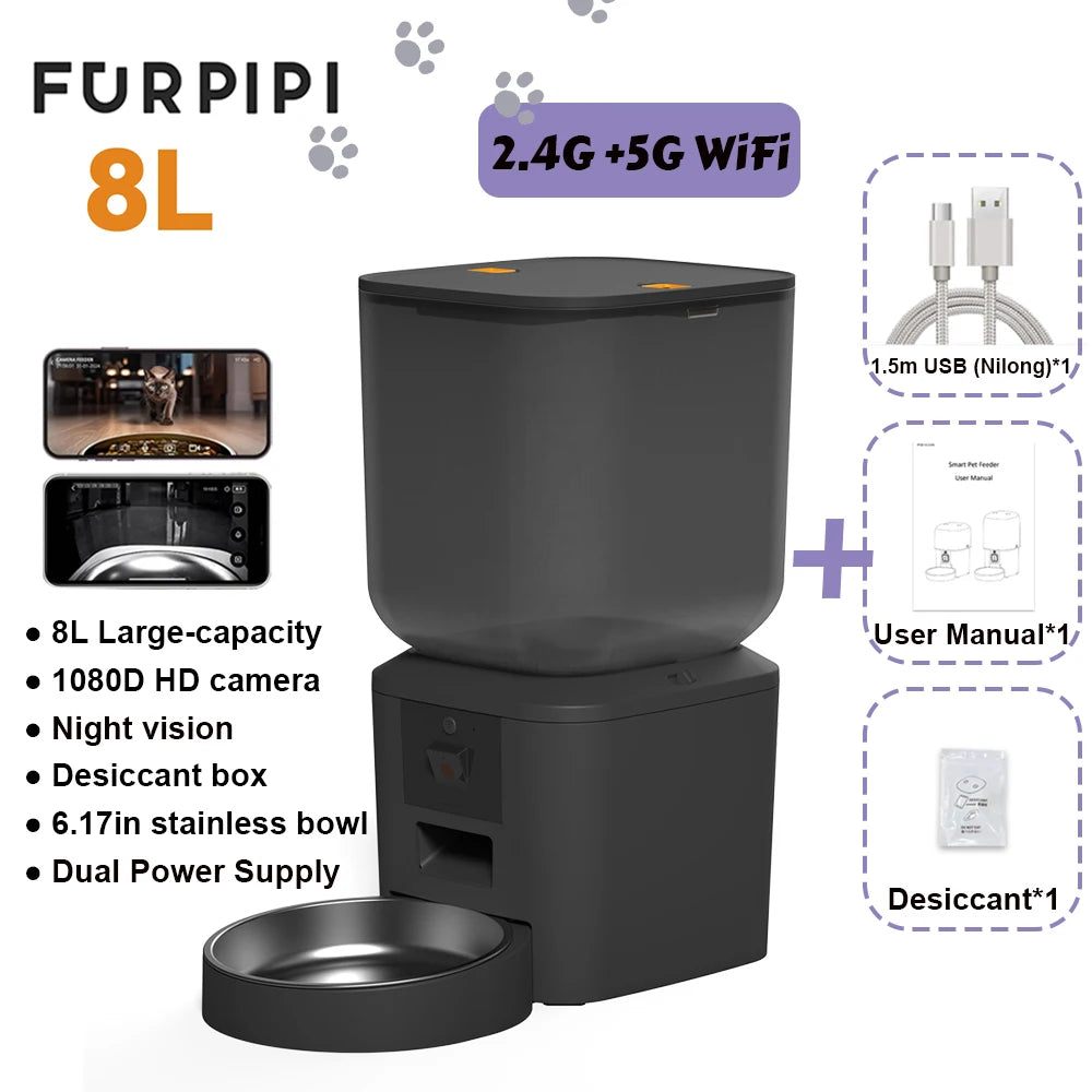 Furpipi™ Smart Vision 8L Auto Feeder
