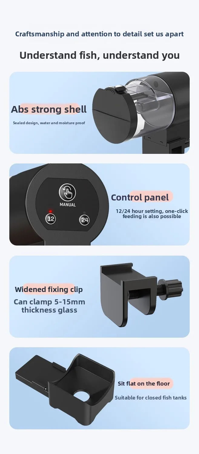 Automatic Feeder Fish Tanks Accessories Aquarium Accessory Fish Food Dispenser Fishbowl Equipment Aquatic Pet Supplies Products