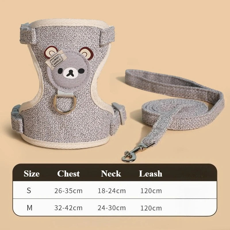Undershirt Style Pet Leash Adjustable Cat Dog Harness Breathable Leash Convenient Pet Vest for Small Dog Cat Supplies