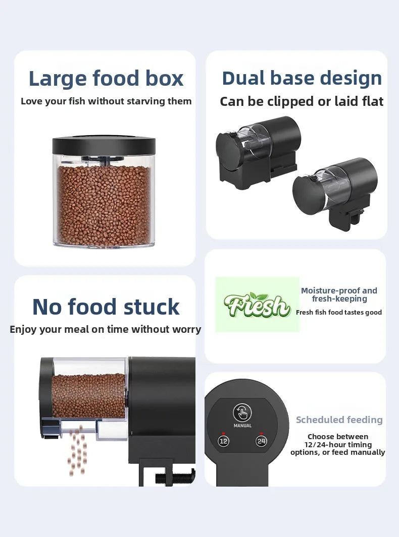 Automatic Feeder Fish Tanks Accessories Aquarium Accessory Fish Food Dispenser Fishbowl Equipment Aquatic Pet Supplies Products