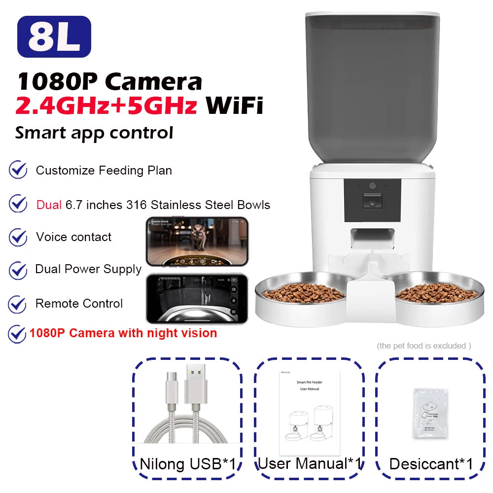 Furpipi™ Smart Vision 8L Auto Feeder
