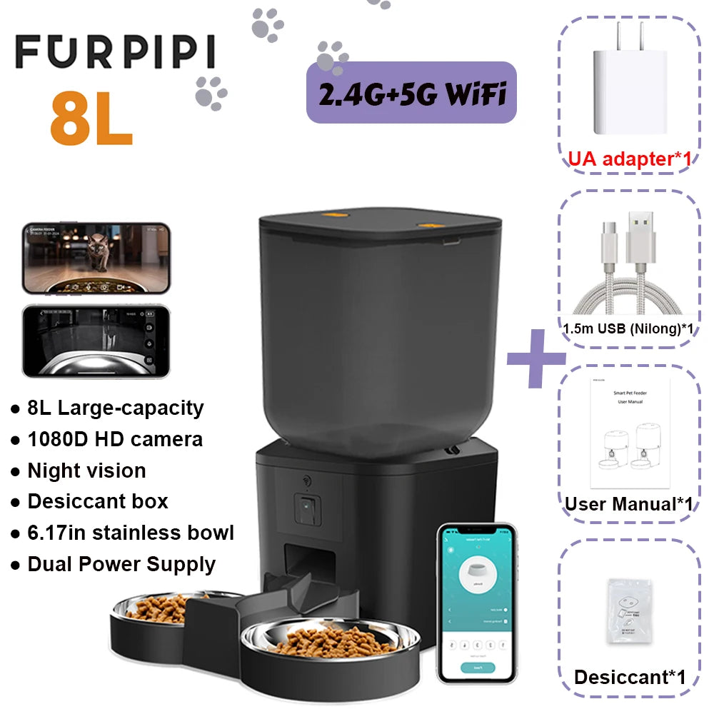 Furpipi™ Smart Vision 8L Auto Feeder
