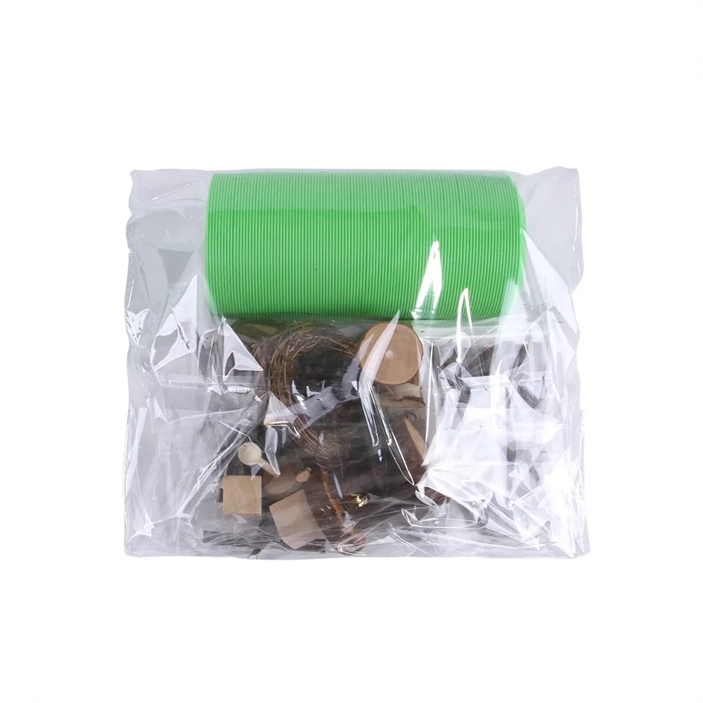 Pet Rabbit Guinea Pig Parrot Play Molar Wooden Supplies Combination Hamsters Rabbit Rat Toys Hamster Toys Set