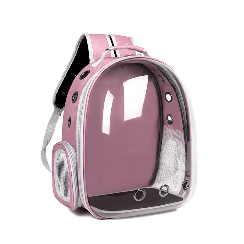 Pet Carrier Backpack Transparent Window Small Animal Puppy Cat Carrying Bag Breathable Outdoor Travel Backpack Pet Supplies
