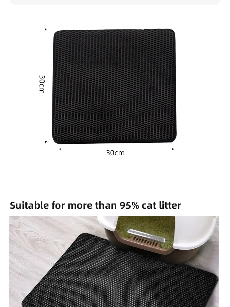 1/2/3Pcs 30x30cm Pet Litter Mat Waterproof Double Layer Pet Litter Mat Non Slip Mat Washable Cat Mat Pet Supplies