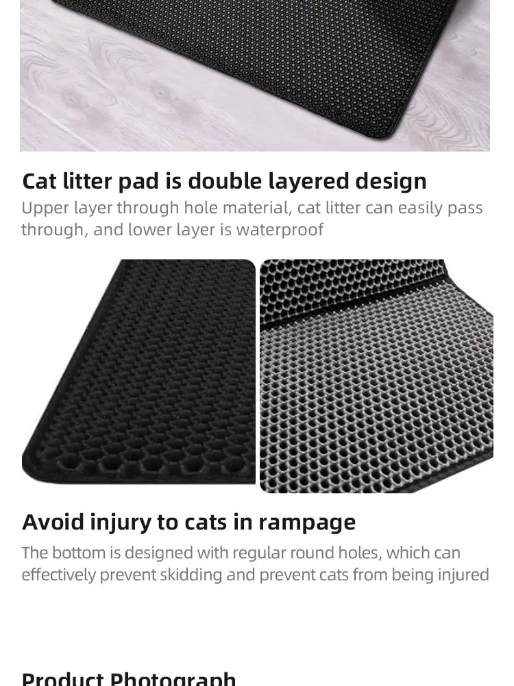 1/2/3Pcs 30x30cm Pet Litter Mat Waterproof Double Layer Pet Litter Mat Non Slip Mat Washable Cat Mat Pet Supplies