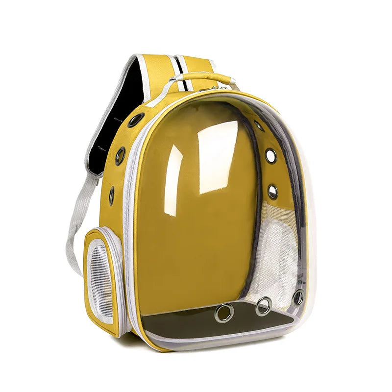 Pet Carrier Backpack Transparent Window Small Animal Puppy Cat Carrying Bag Breathable Outdoor Travel Backpack Pet Supplies