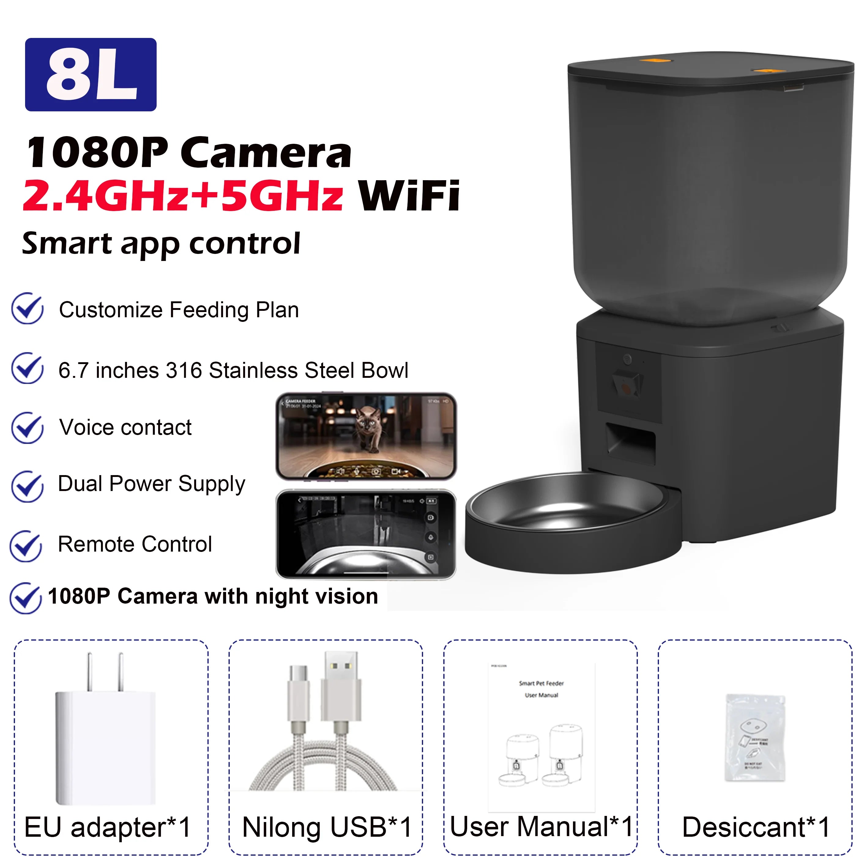 Furpipi™ Vision Pro 8L Smart Feeder