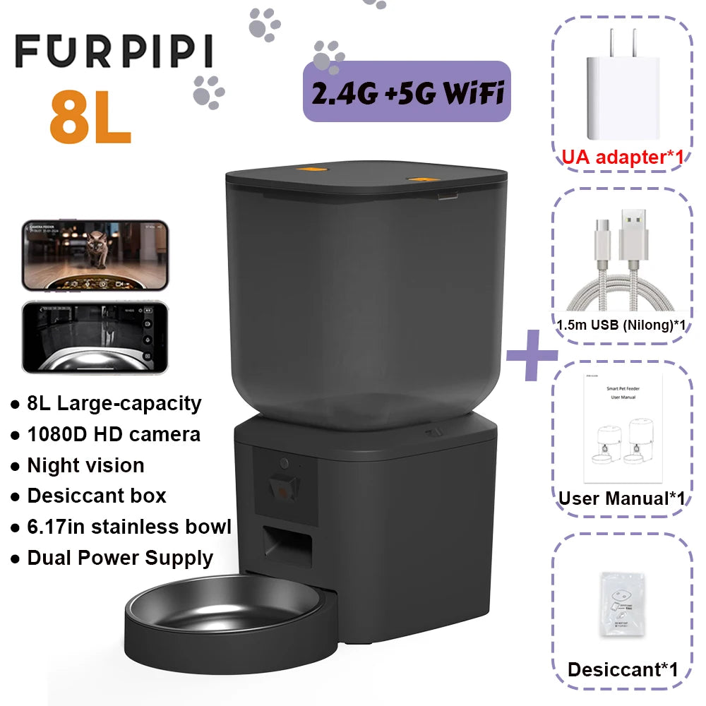 Furpipi™ Smart Vision 8L Auto Feeder