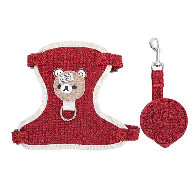 Undershirt Style Pet Leash Adjustable Cat Dog Harness Breathable Leash Convenient Pet Vest for Small Dog Cat Supplies