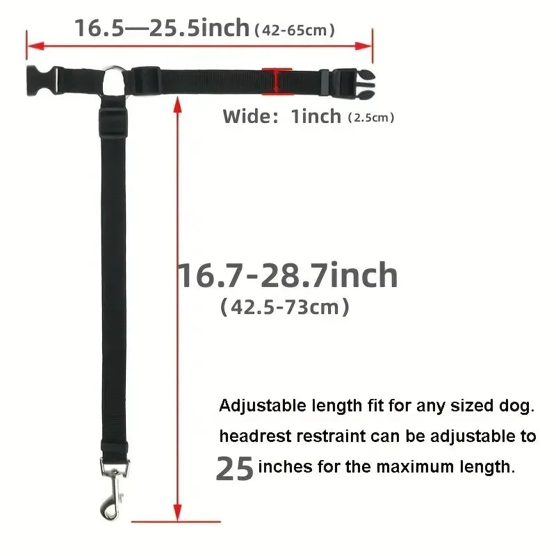 SafeRide™ Adjustable Pet Car Safety Belt