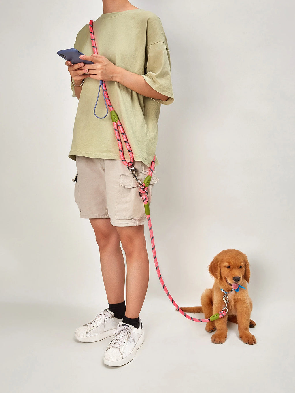 Stride Paw™ Hands-Free Reflective Dog Leash