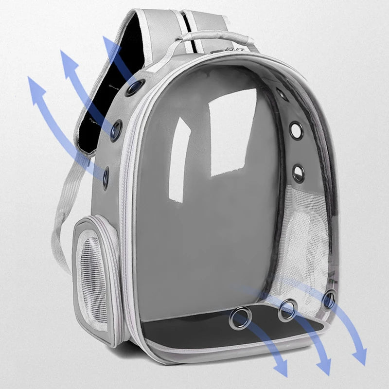 Pet Carrier Backpack Transparent Window Small Animal Puppy Cat Carrying Bag Breathable Outdoor Travel Backpack Pet Supplies