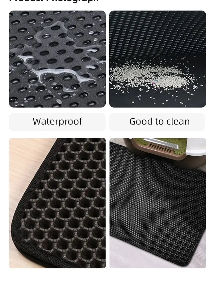 1/2/3Pcs 30x30cm Pet Litter Mat Waterproof Double Layer Pet Litter Mat Non Slip Mat Washable Cat Mat Pet Supplies