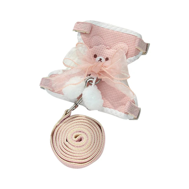 Undershirt Style Pet Leash Adjustable Cat Dog Harness Breathable Leash Convenient Pet Vest for Small Dog Cat Supplies