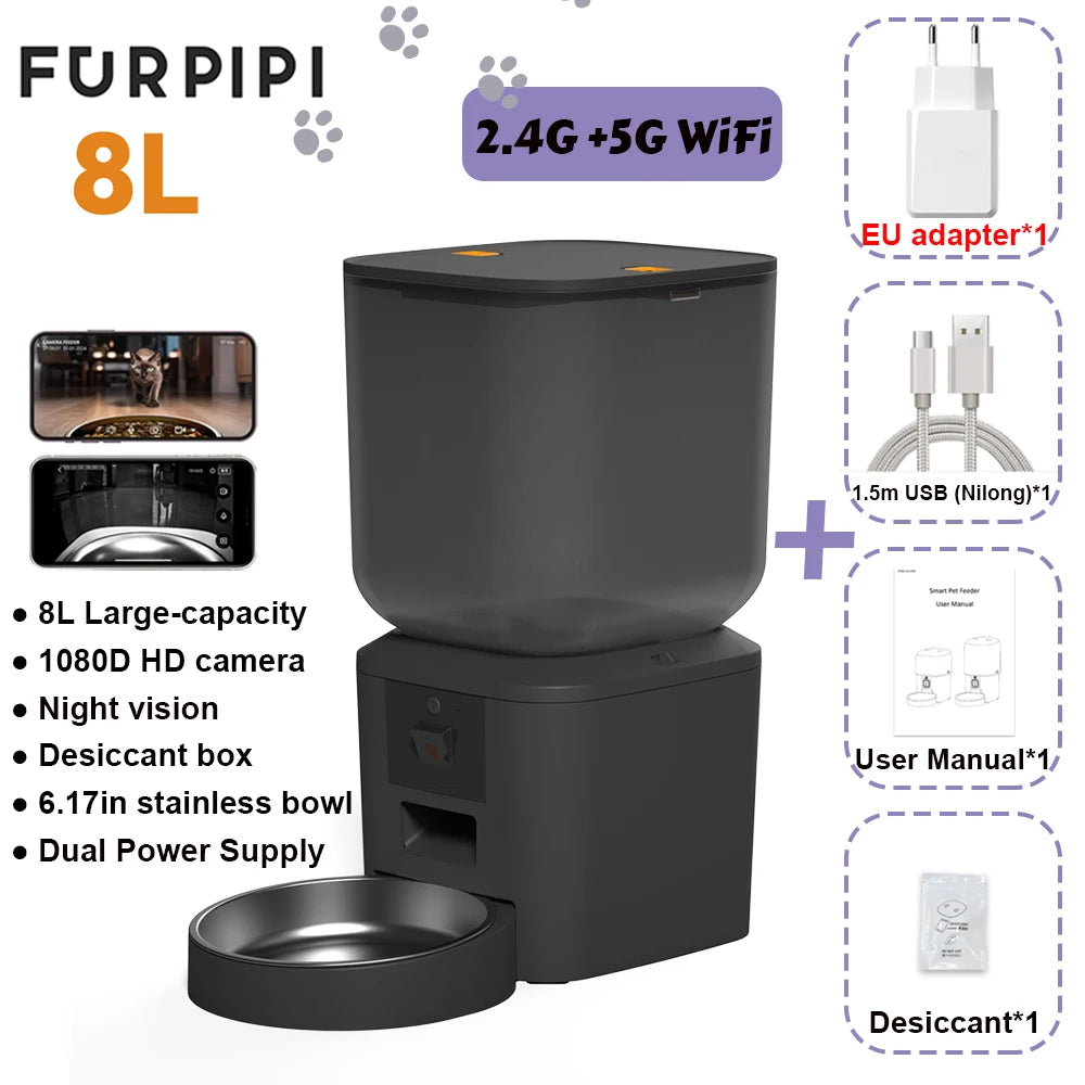 Furpipi™ Smart Vision 8L Auto Feeder