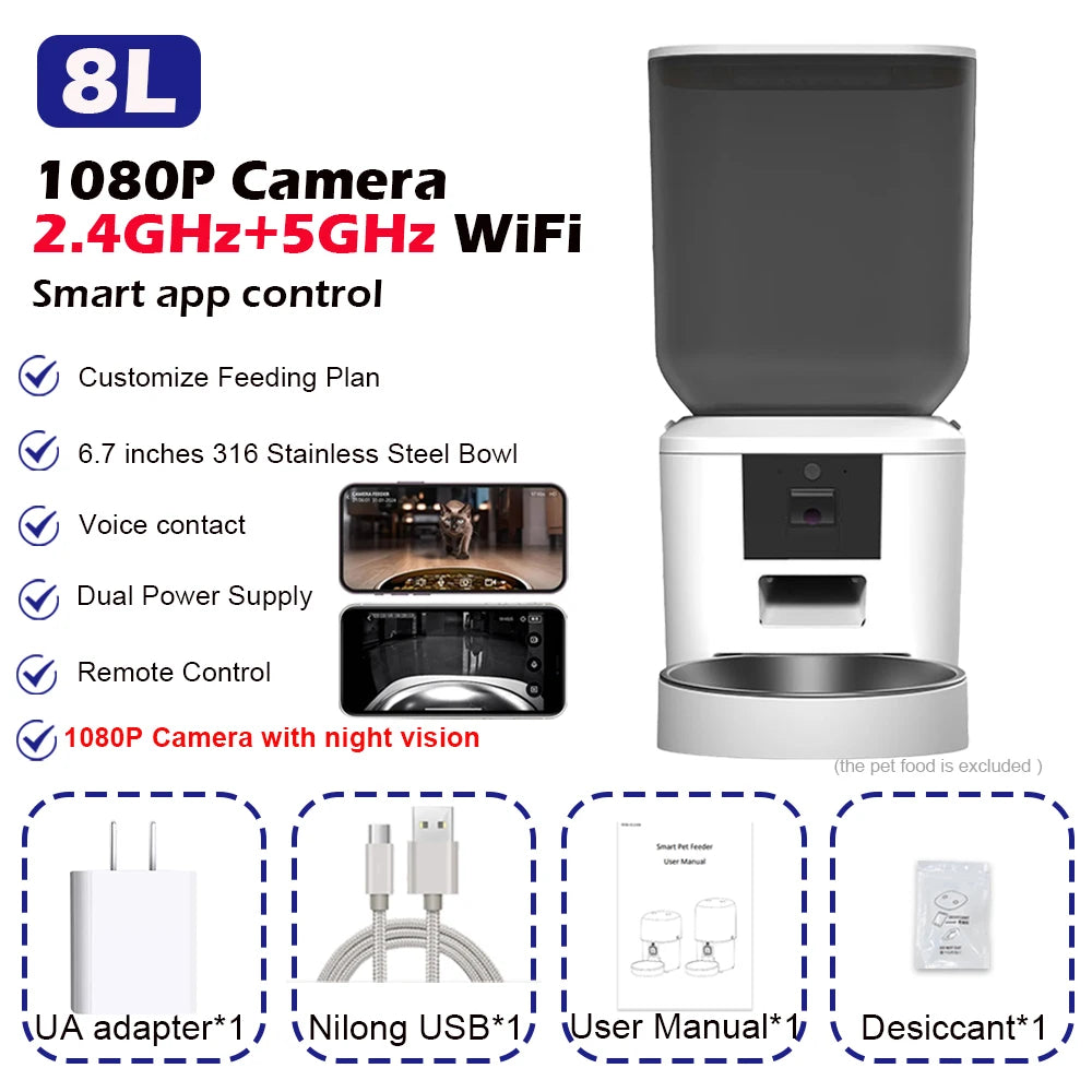 Furpipi™ Smart Vision 8L Auto Feeder