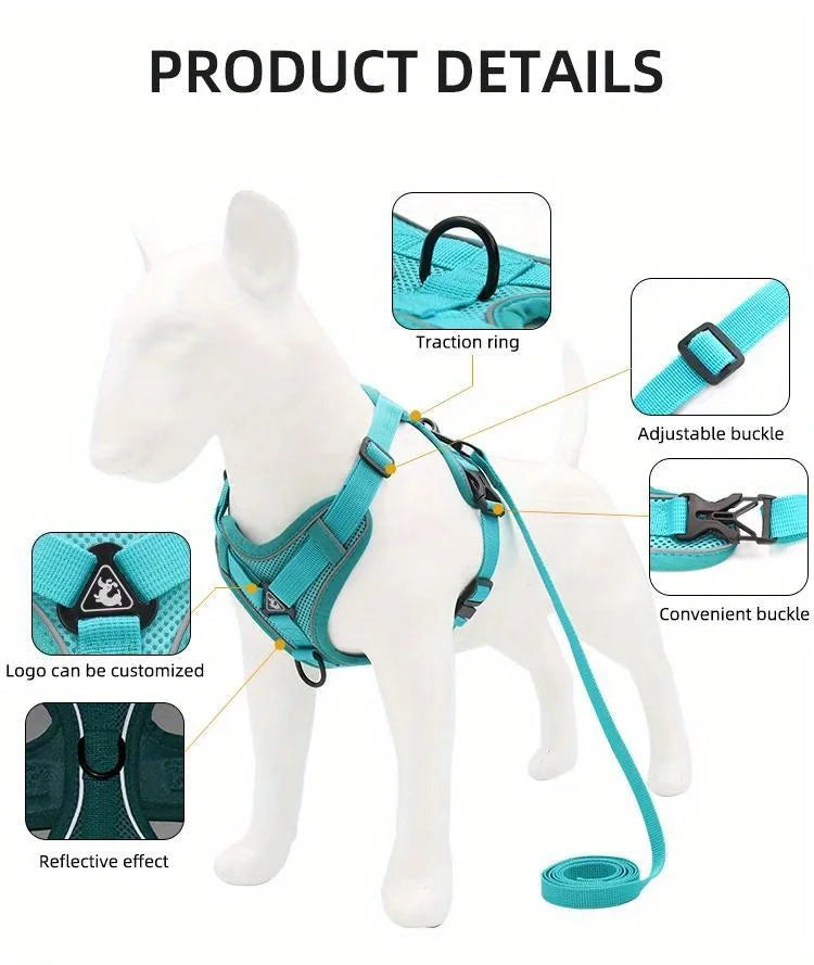 Lum iPaw™ Reflective Comfort Harness & Leash Set