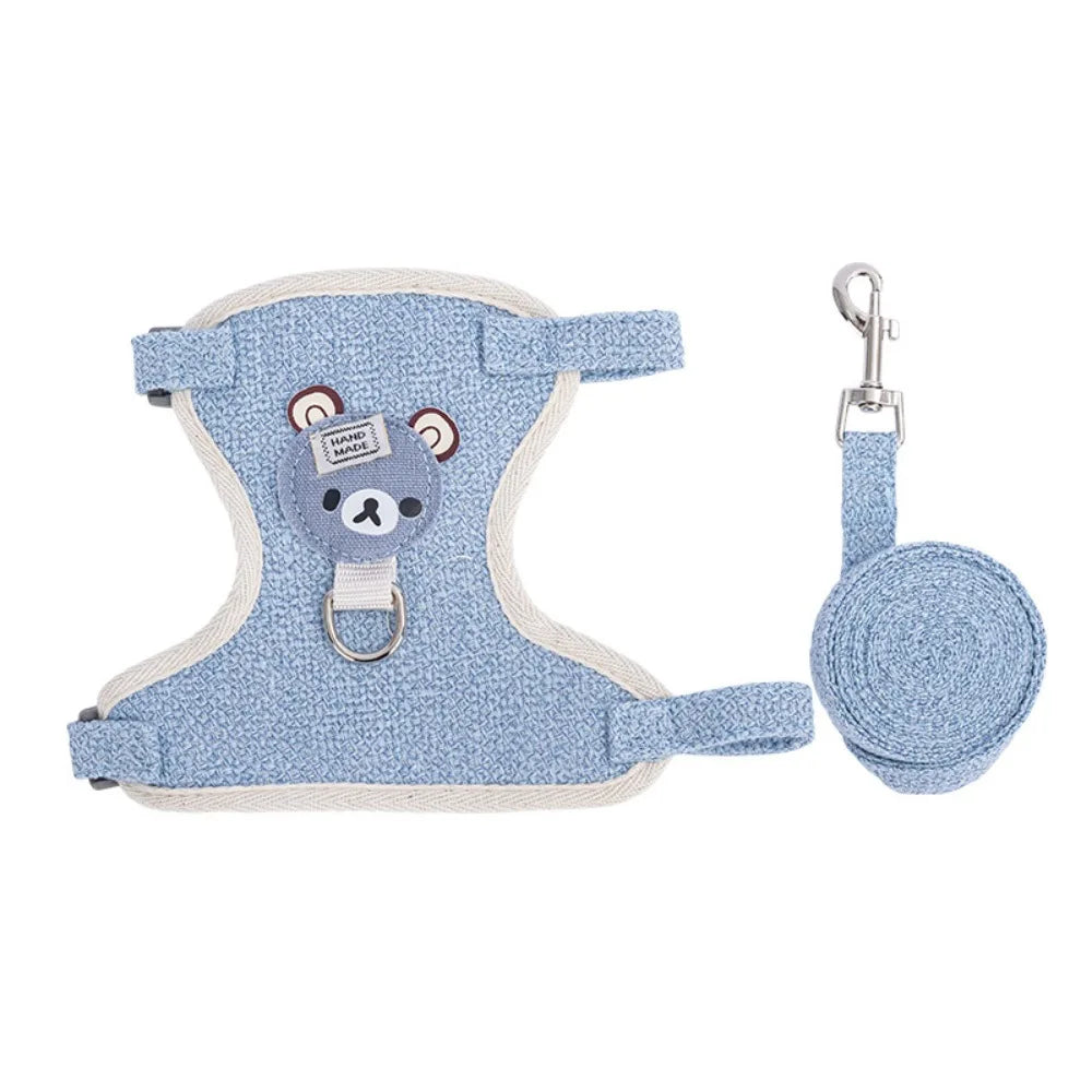 Undershirt Style Pet Leash Adjustable Cat Dog Harness Breathable Leash Convenient Pet Vest for Small Dog Cat Supplies