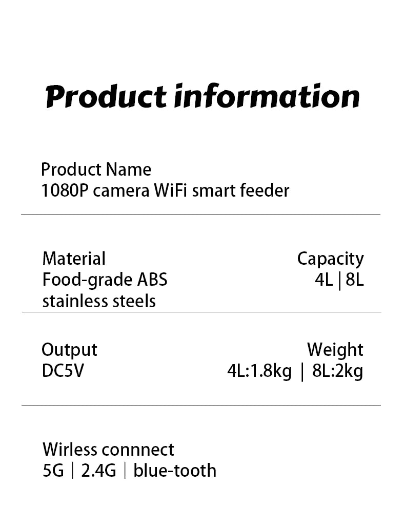 Furpipi™ Vision Pro 8L Smart Feeder