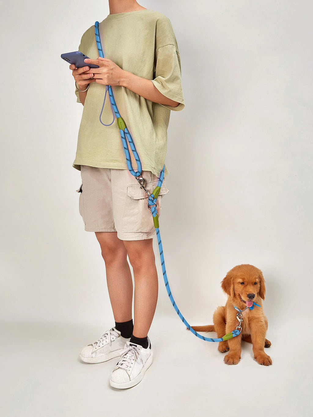 Stride Paw™ Hands-Free Reflective Dog Leash