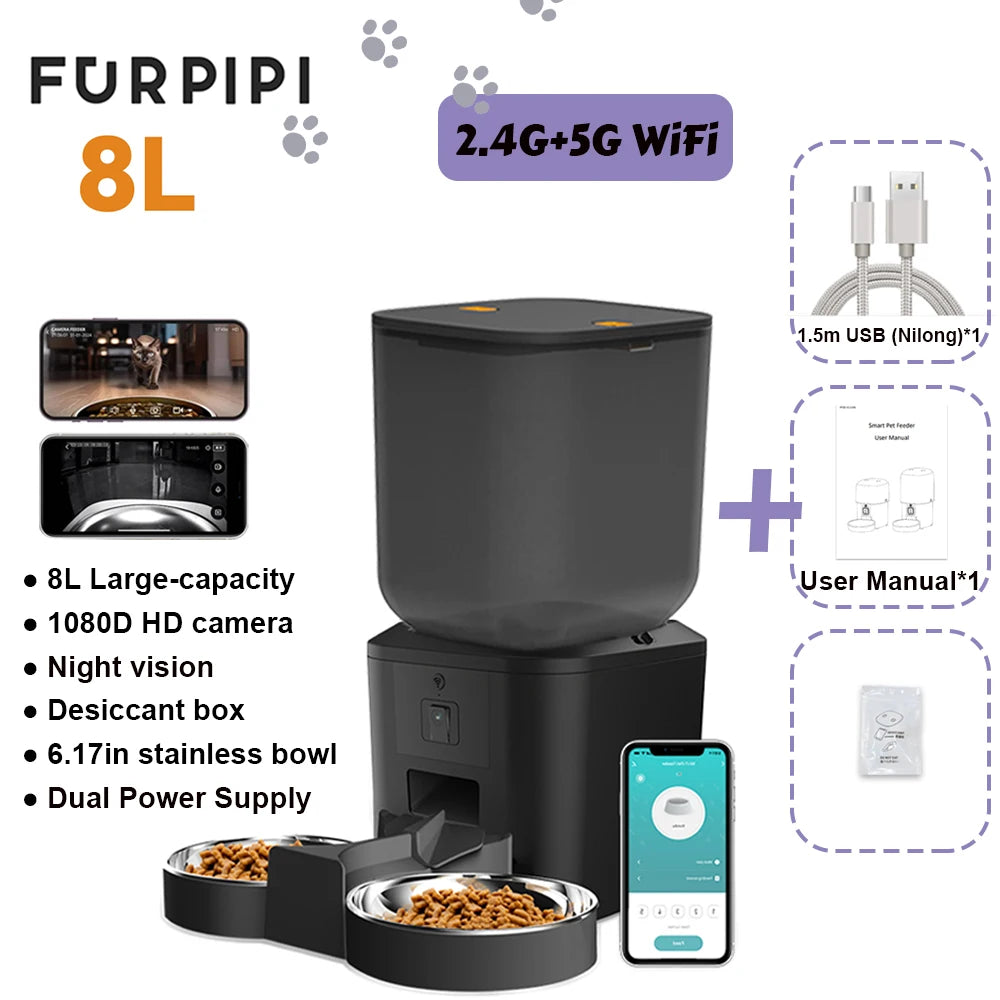 Furpipi™ Smart Vision 8L Auto Feeder