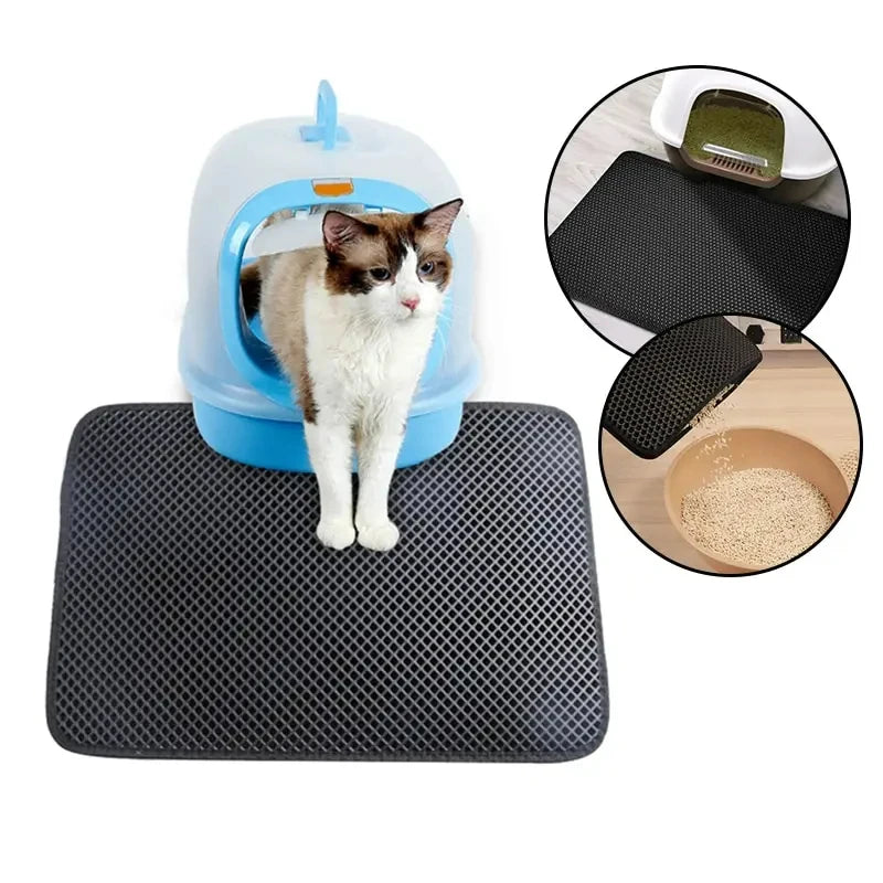1/2/3Pcs 30x30cm Pet Litter Mat Waterproof Double Layer Pet Litter Mat Non Slip Mat Washable Cat Mat Pet Supplies
